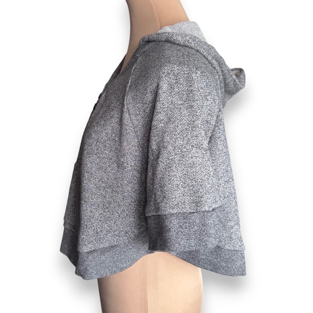 DECREE gray cropped hoodie size S - Picture 4 of 8